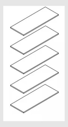 Raft pentru dulap Brendon (alb)