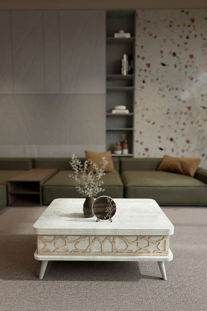 Konferenčný stolík Otta O (Biela)