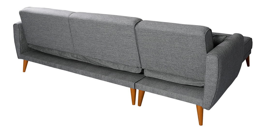 Rohová sedacia súprava Alhambra (L) (Tmavá sivá)