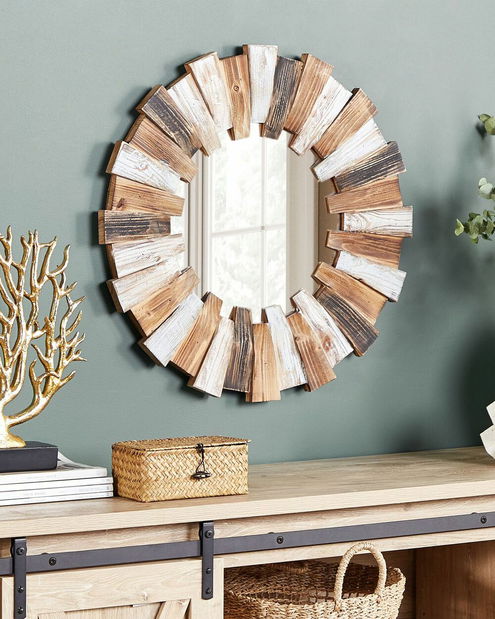 Fali tükör Evangeline (világos fa)