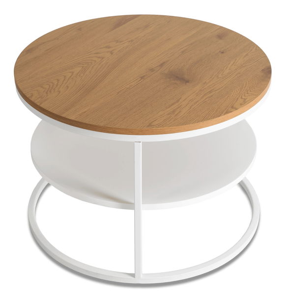 Konferenčný stolík Blanquendo (dub + biela) 