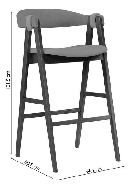 Barová stolička Lania L1 (bordová + hnedá)