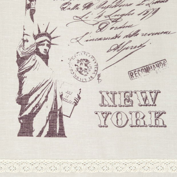 Záves 140x250 cm City (krémová + čierna)