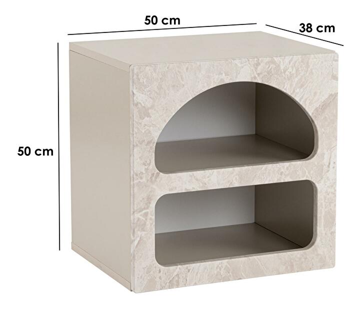 Nočný stolík Lotos 50 (travertín + piesková) 