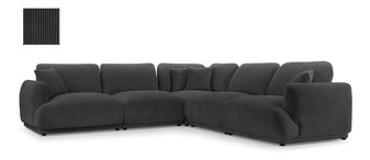 Rohová sedačka Chako (L) (čierna)