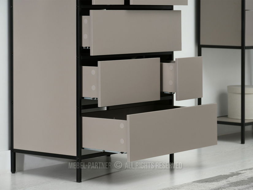 Komoda Soren Kom (béžová + čierna)