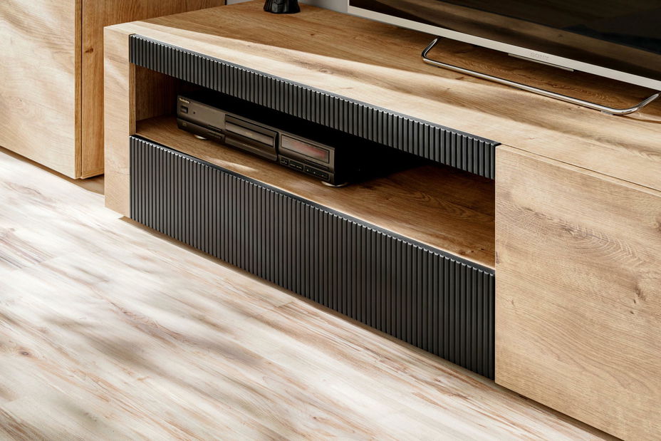 TV stolík/skrinka Aruno AR RTV (dub ribbeck + čierna)