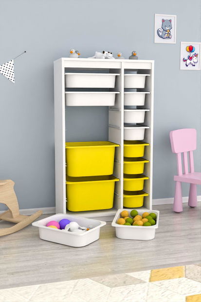 Organizator za igračke Dremonka 6 (bijela + žuta)