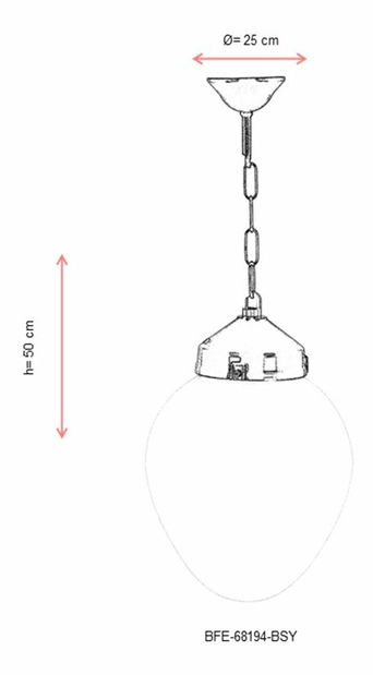 Kültéri csillár Hunter (fekete + fehér)