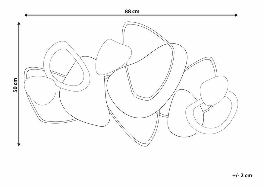 Zidna dekoracija Kobza (smeđa)