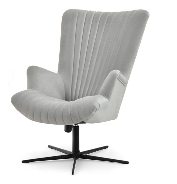Relaxačné kreslo Elesenta (svetlosivá + čierna)
