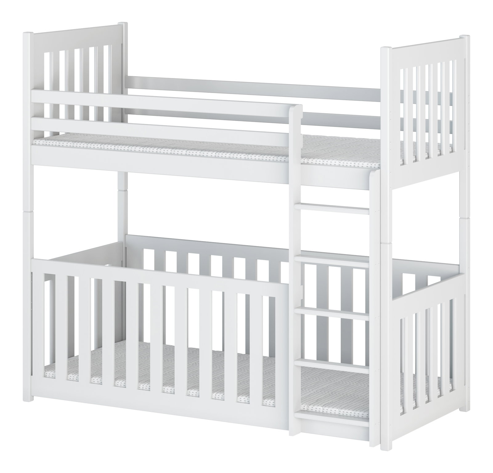 Gyerekágy 90 x 200 cm Cristine (ágyráccsal és tárolóhellyel) (fehér)