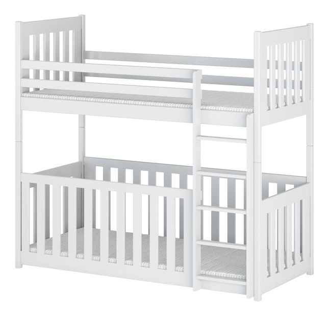 Dječji krevet 80 x 180 cm Cristine (s podnicom i prostorom za odlaganje) (bijela)