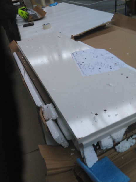 Masă de sufragerie (pentru 4 persoane) Kim (Nuc + Cremă) *resigilat