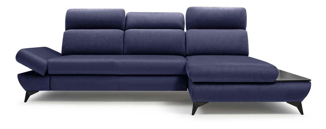 Rohová sedacia súprava Titan (tmavomodrá) (P)