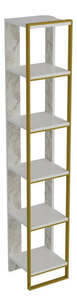 Regál Poppy 2 (Zlatá + Biela)