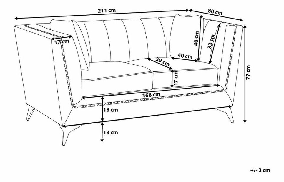 Pohovka trojsedačka Gama (modrá)