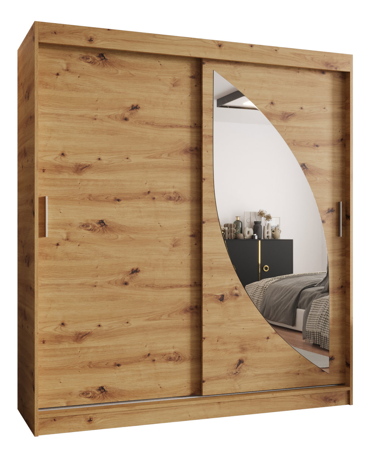 Šatníková skriňa 180 cm Milain (dub artisan)