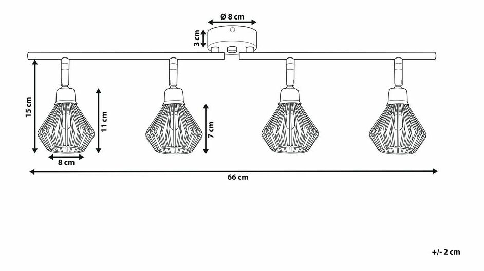 Lámpa Ventura L (fekete réz szín)