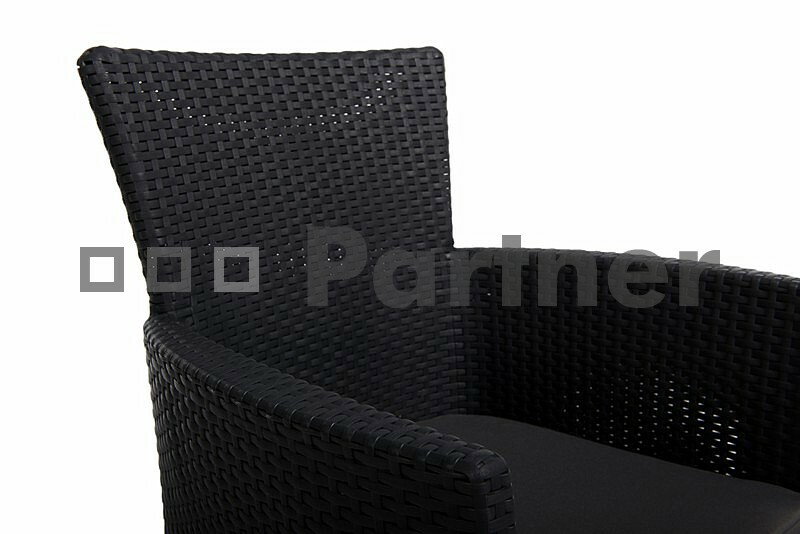 Záhradný nábytok Laura II. 1+6 antracit (Umelý ratan)