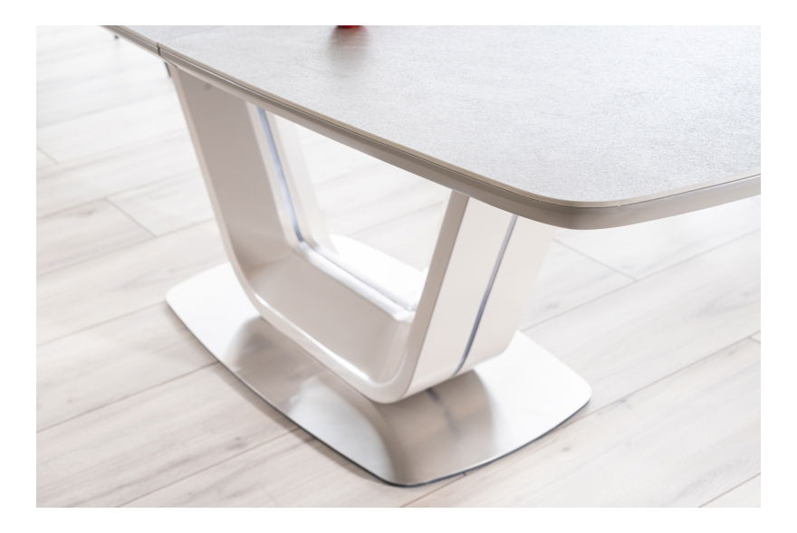 Masă de sufragerie extensibilă 160-220 cm Amanda (gri + gri) (pentru 8 și mai multe persoane)