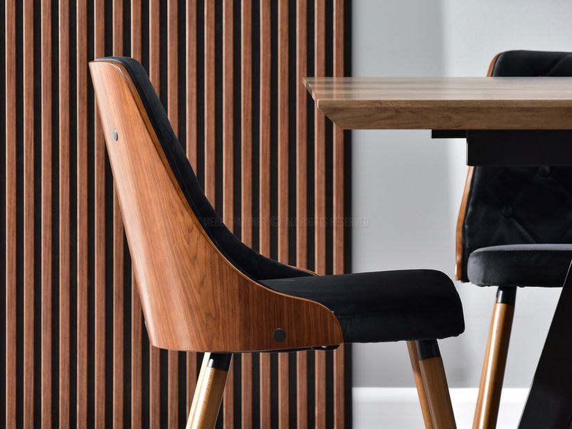 Scaun Mira (nuc închis + nuc)