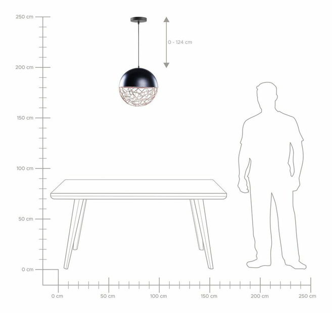 Lustră Padila (negru)