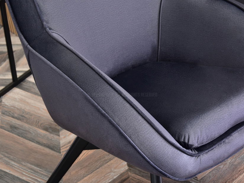 Dizájnos fotel Merch (grafit + tölgy)