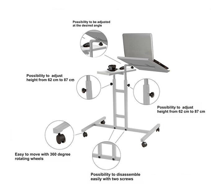 Stalak za notebook Pobenu 5 (bijela + crna) 