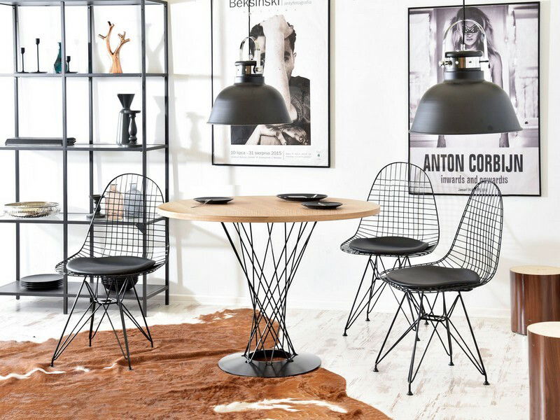 Masă de sufragerie Torpedo (cenușiu + negru)