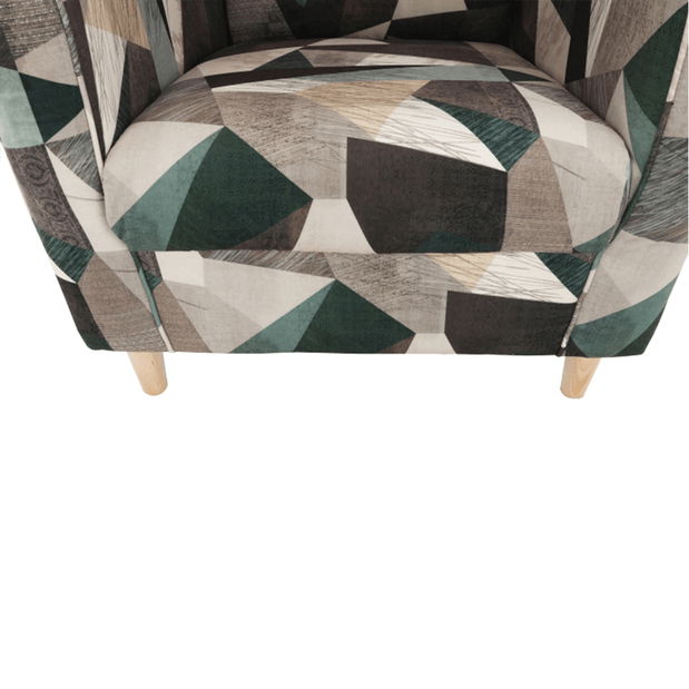 Fotel Charlie (Holm barnászöld minta)