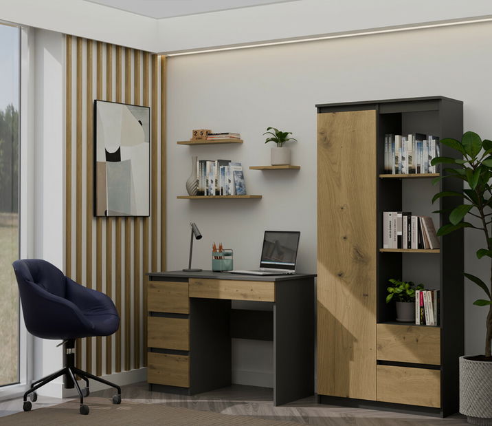 PC stolík Morin 1 (antracit + dub artisan) (L)