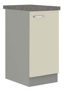 Dolná kuchynská skrinka Milo  40 D 1F BB (sivá + krémový lesk)