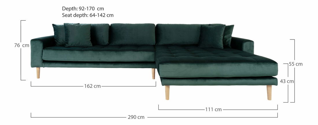 Rohová sedacia súprava (P) Lvaveriaora (zelená)