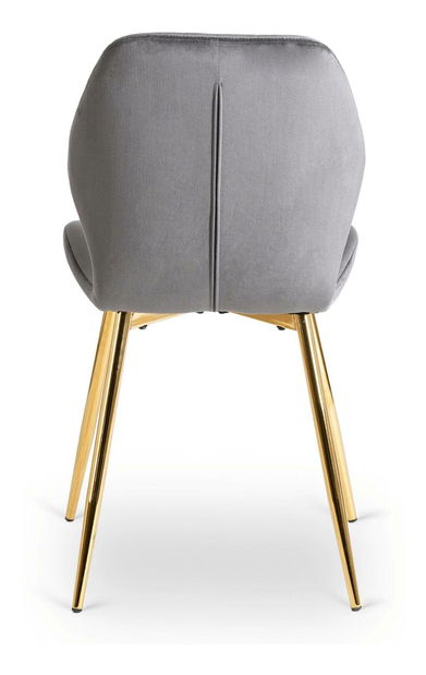 Set mobilier sufragerie Tengo (auriu + gri) (pentru 4 persoane)