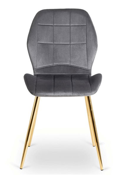 Set mobilier sufragerie Tengo (auriu + gri) (pentru 4 persoane)