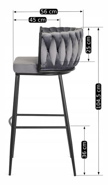 Barska stolica Frenar 1 (siva) 