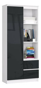 Regál Rehana (fehér + fényes grafit)