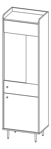 Vitrina Vasecta WIT60 (hrast brandy castello)