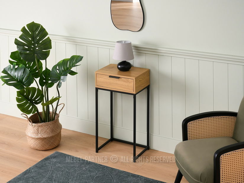 Konzolni stolić Norma S (hrast + crna)