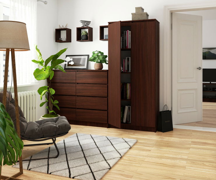 Policová skriňa Rainer II (wenge)