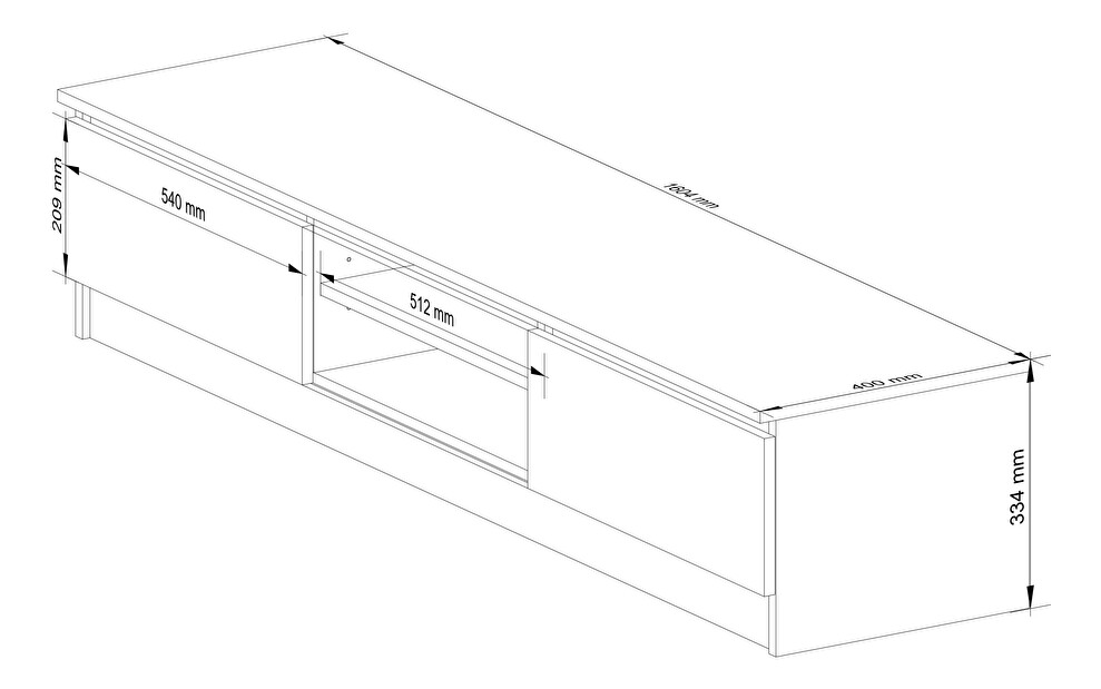 TV stolík Katalina (wenge + dub sonoma)