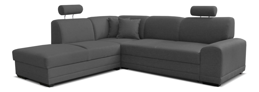 Rohová sedačka Laon II L+2F (L) tmavosivá