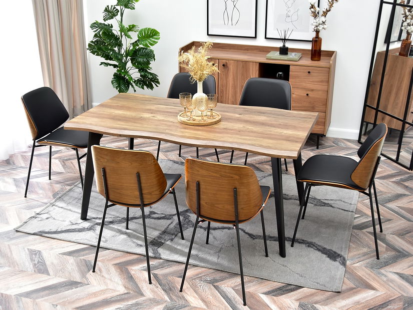 Stolička Jordan (orech tmavý + čierna)