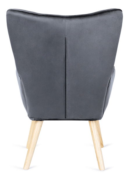 Fotoliu cu suport picioare Lombardi (gri) 