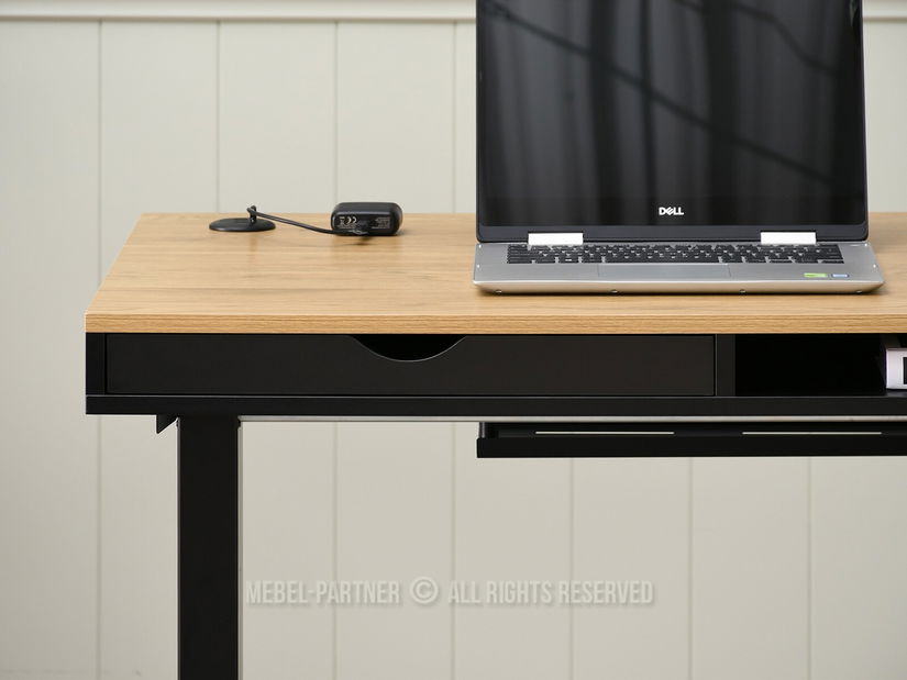 Masă PC Osto 100 (stejar negru + negru)