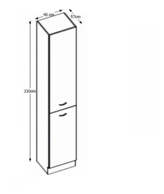 Potravinová kuchynská skriňa Pleitton (sivá)