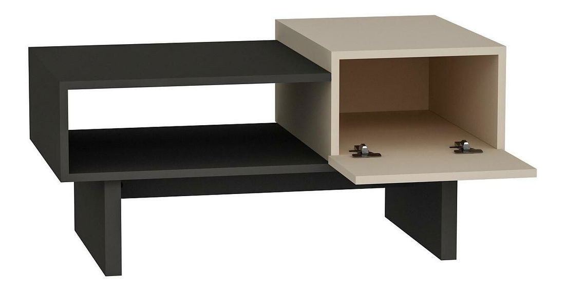 Konferenčný stolík Medude 2 (béžová + antracit) 