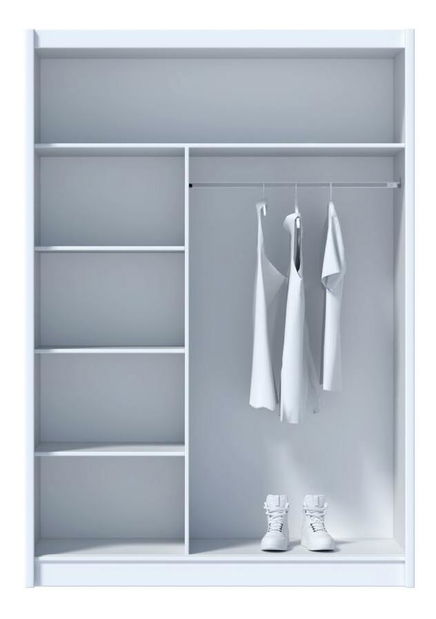 Dulap de haine LADLER (negru + stejar CRAST)