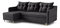 Rohová sedacia súprava Lou (L) (sivočierna)
